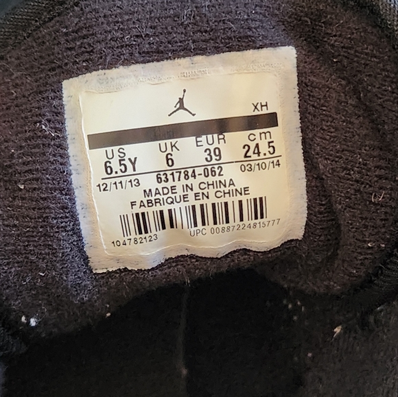 Barely worn Black Air Jordan's sz 8 women's / 6.5 youth - Picture 3 of 6